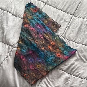 Colorful Remington Peacock Feather Sheer Scarf